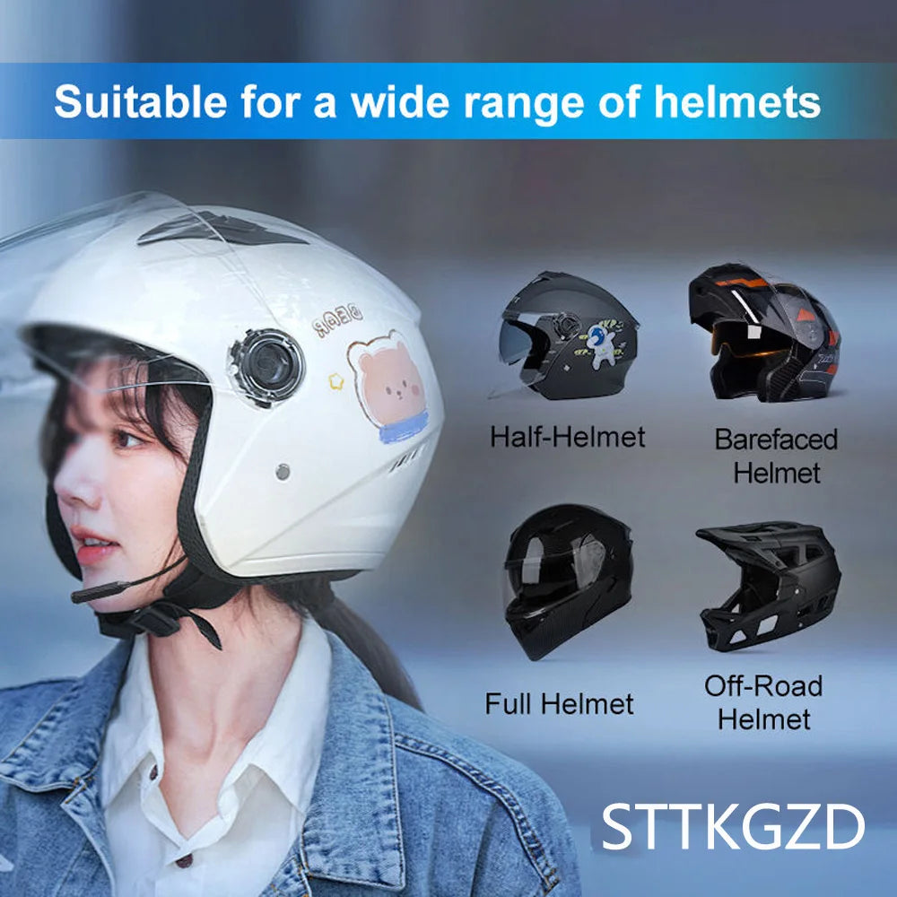 STTKGZD Helmet Bluetooth Headset – ANC, 16H Battery, Waterproof