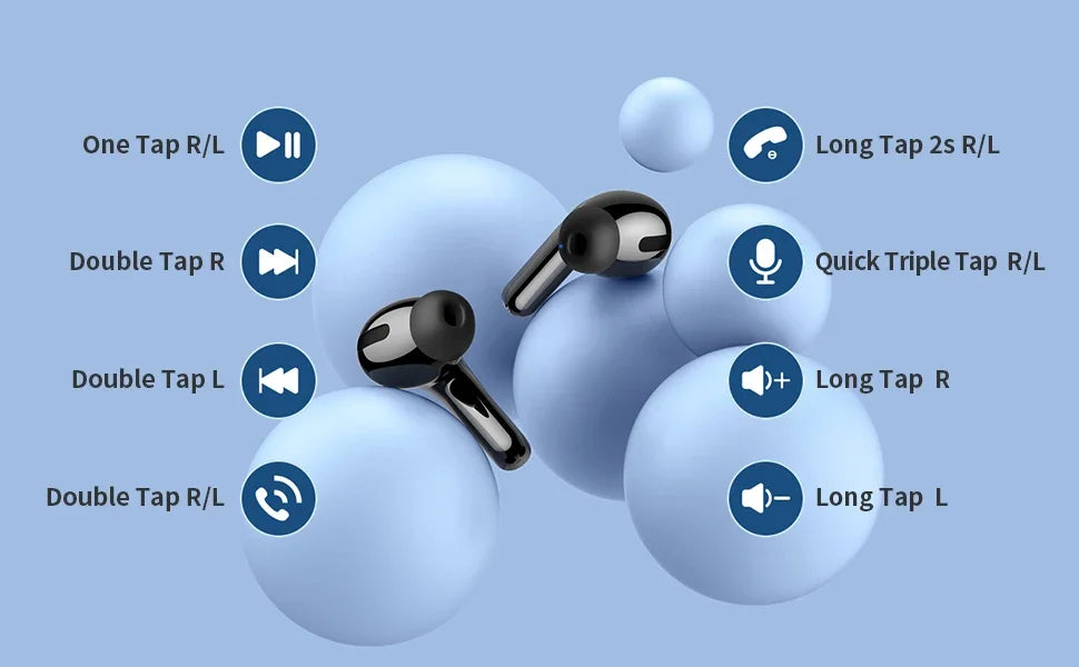 Funlarto Wireless Earbuds – 50H Playtime, Deep Bass, Waterproof