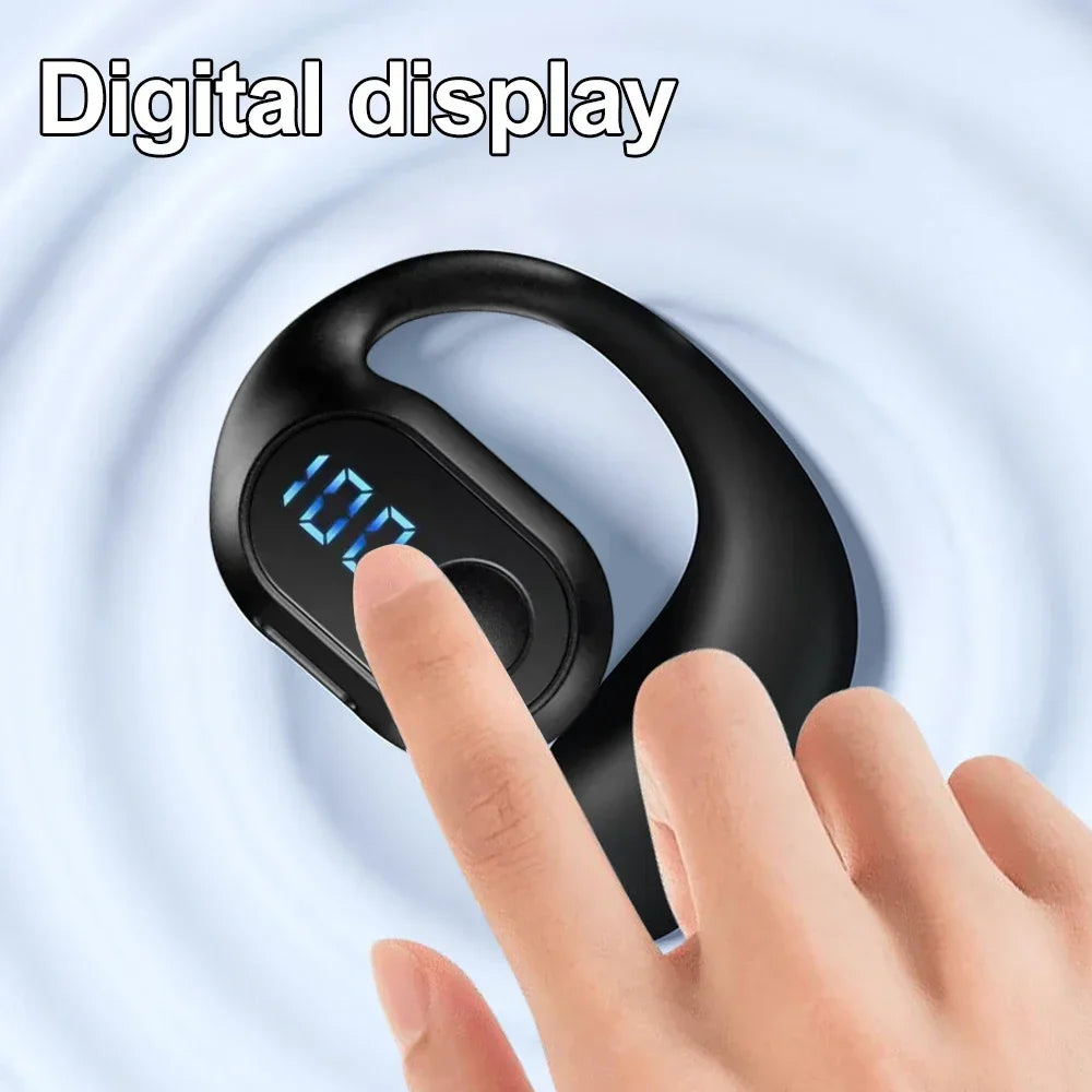 BAPPSUS Digital Display Bluetooth Ear Hook Headset – Stylish & Compact