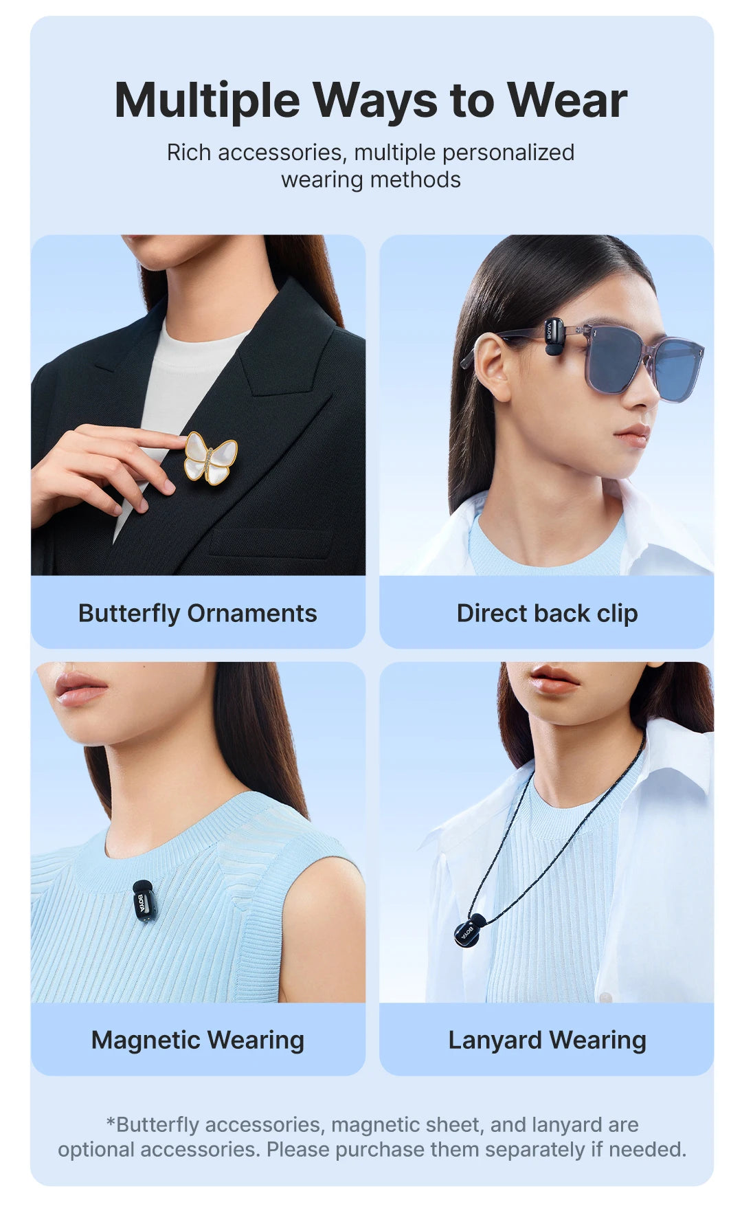 BOYA Mini Wireless Lavalier Mic | iPhone 15/Android/Camera