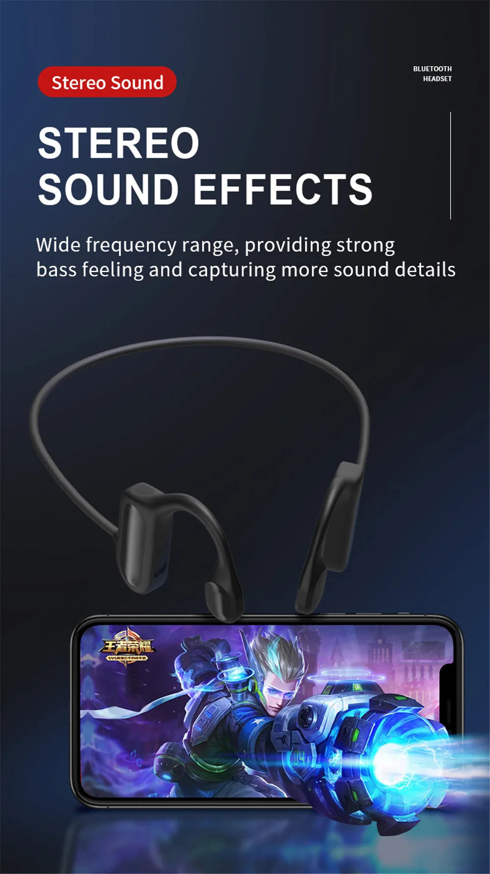 Kebidumei BL09 Bluetooth 5.2 Ear Hook – IPX5, 15H Play