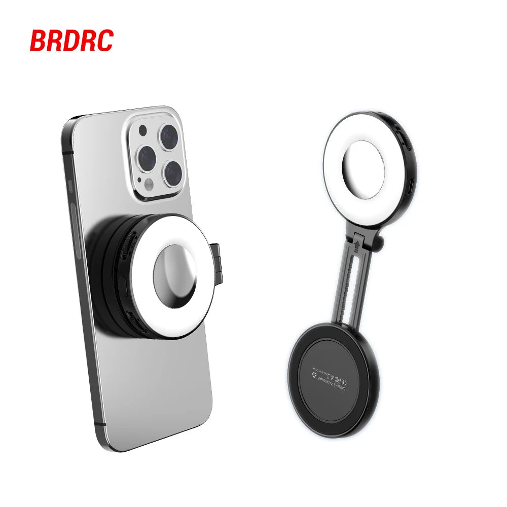 BRDRC Magsafe Magnetic Fill Light – Bi-Color LED Light & Phone Stand with Power Bank – tech-gadget