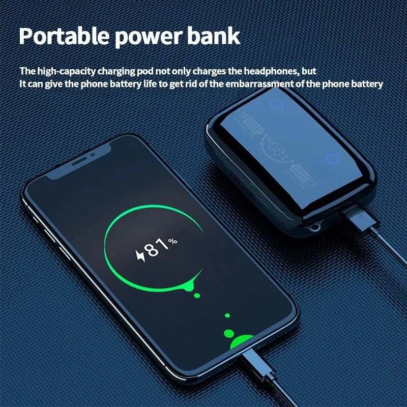 Mrs Win M19 Bluetooth 5.1 Earbuds – Noise Cancelling, Waterproof & Power Bank