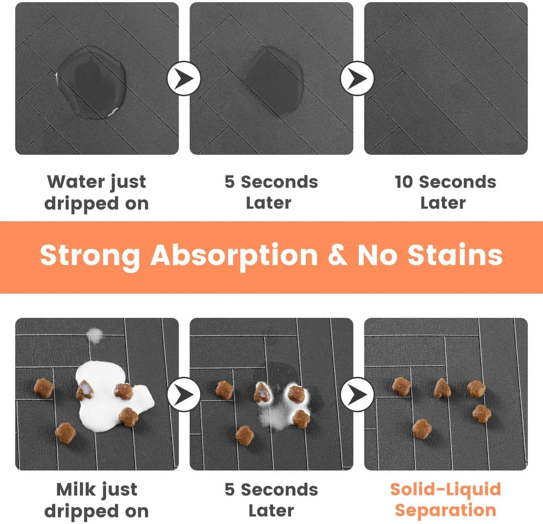 Pet Feeding Mat – Absorbent & Waterproof Dog & Cat Bowl Placemat