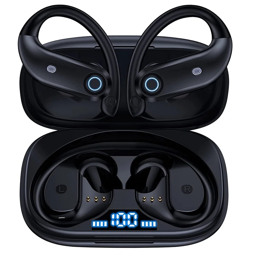 GDLYL Bluetooth 5.0 Ear Hook Earbuds – 48H Play, Wireless Charging