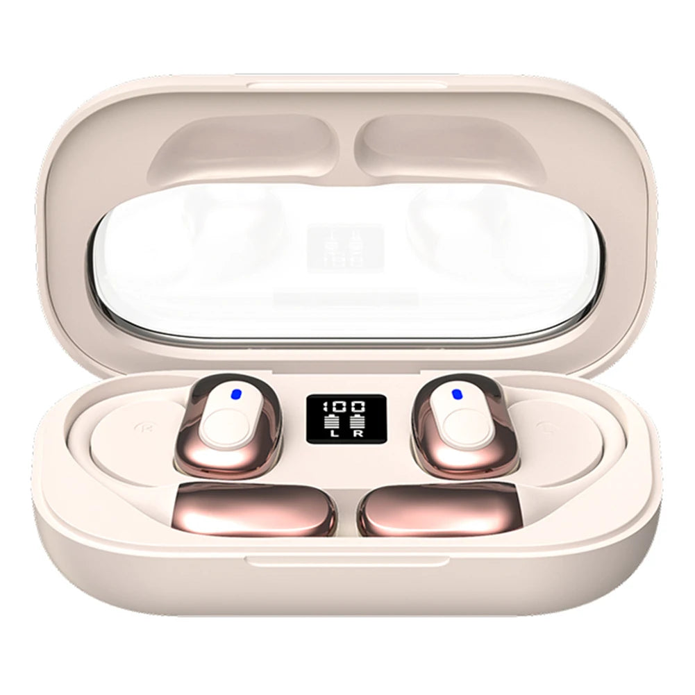 ALLOYSEED Bluetooth 5.4 Earhook Earbuds – 9D Sound, Sports