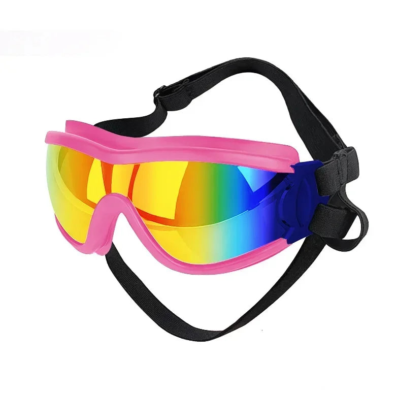 Large Dog Sunglasses – UV Protection Adjustable Goggles with Chin Strap