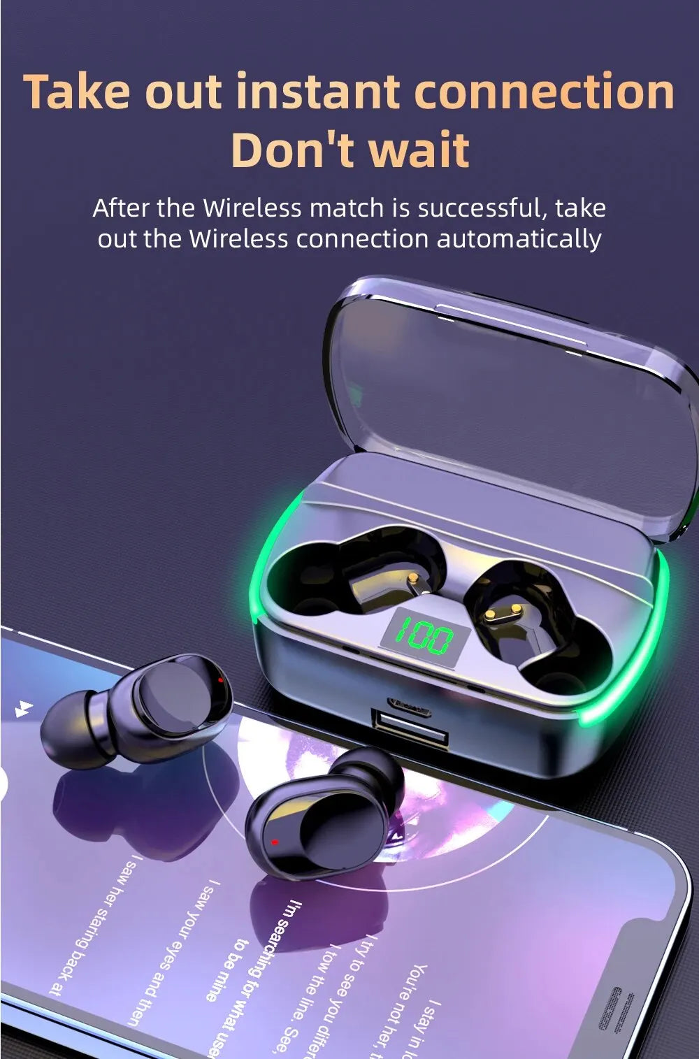 M60 Bluetooth 5.3 Earphones – TWS, Power Bank, LED Display