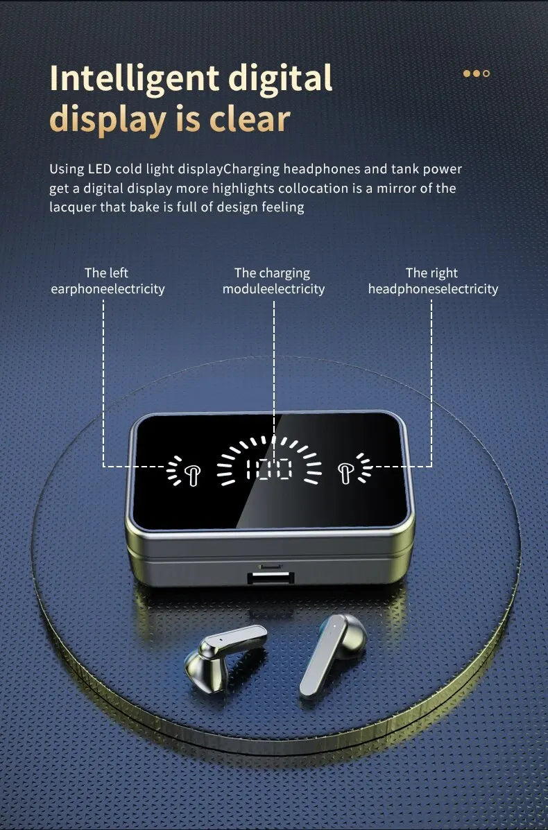 S20 TWS Wireless Earbuds with ANC & 2000mAh Case – HiFi Bluetooth Sport Earphones