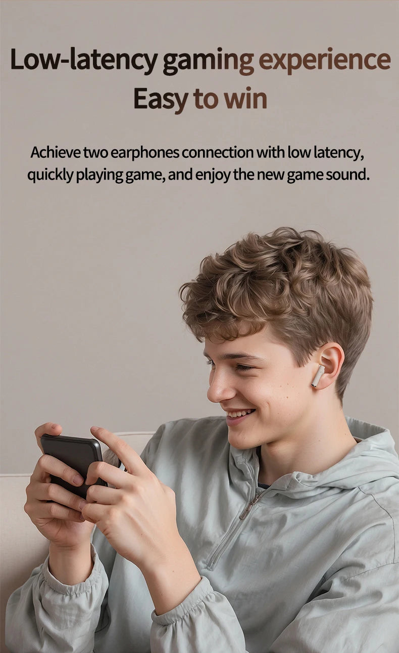 🎧 Game Wireless Earbuds with Noise Cancelling – Long Battery Life