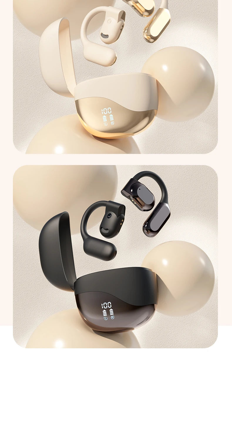Bluetooth 5.3 Open-Ear Earphones – ANC, Touch Control