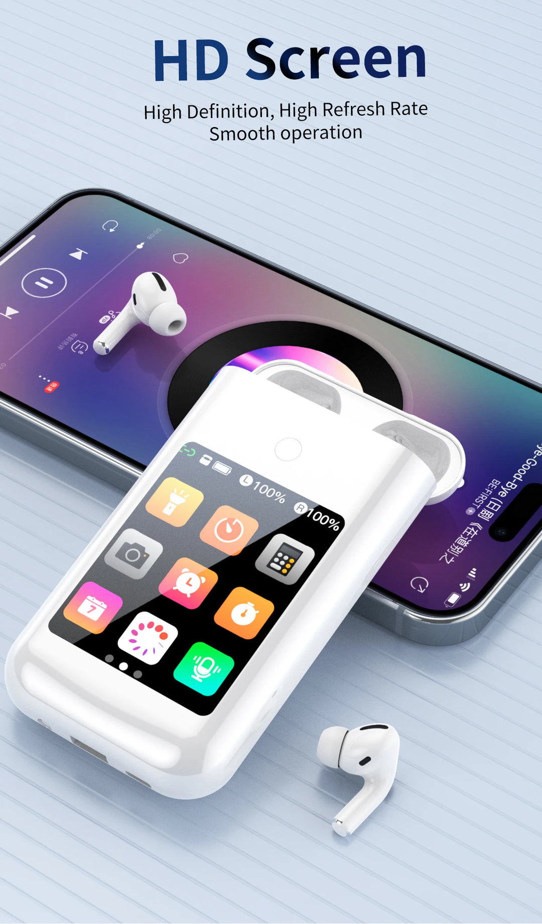 SIMSONLAB TWS Bluetooth 5.3 – 8000mAh Power Bank & MP4