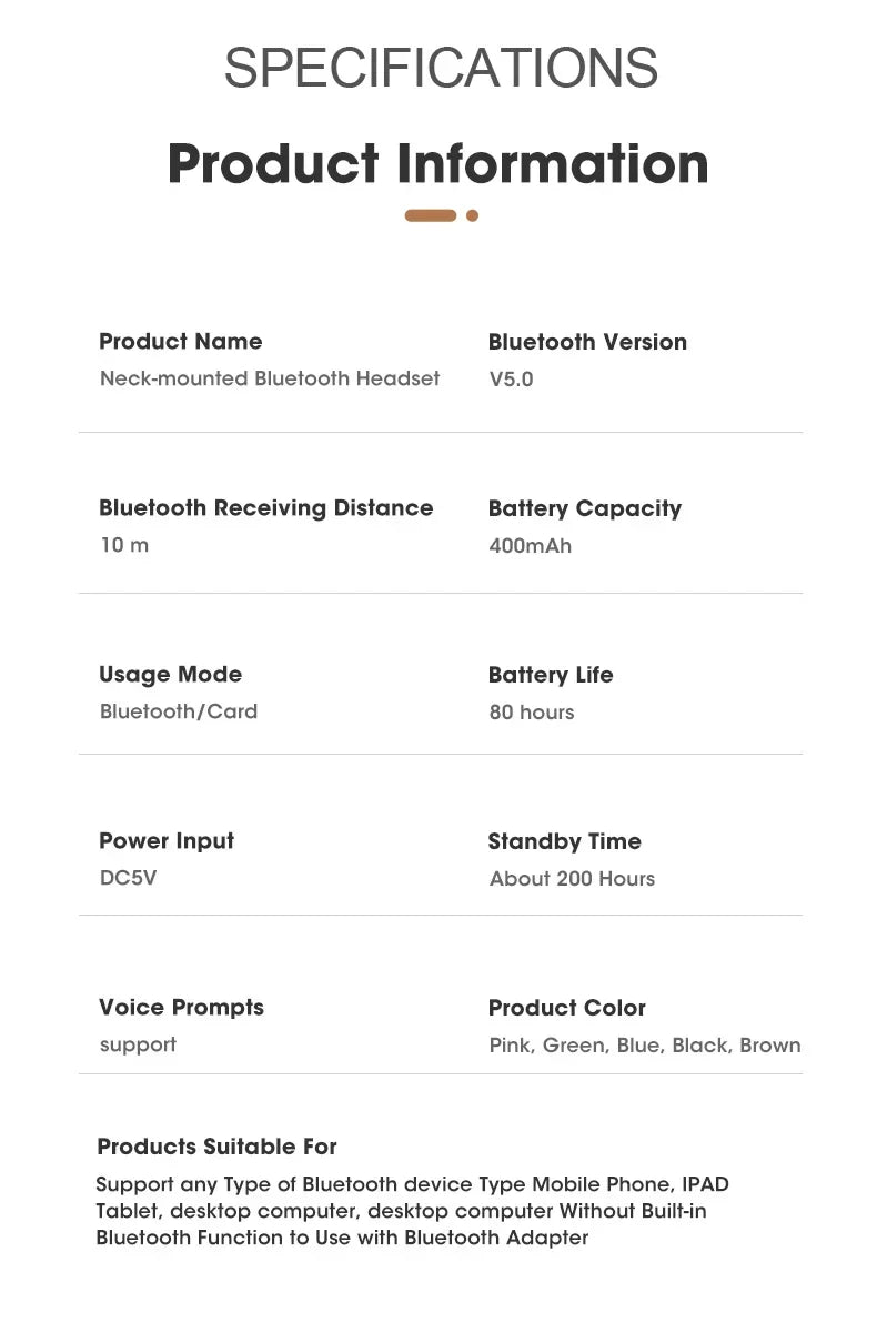 Lamgool Sports Wireless Earphones – Bluetooth 5.0, IPX5, SD Card