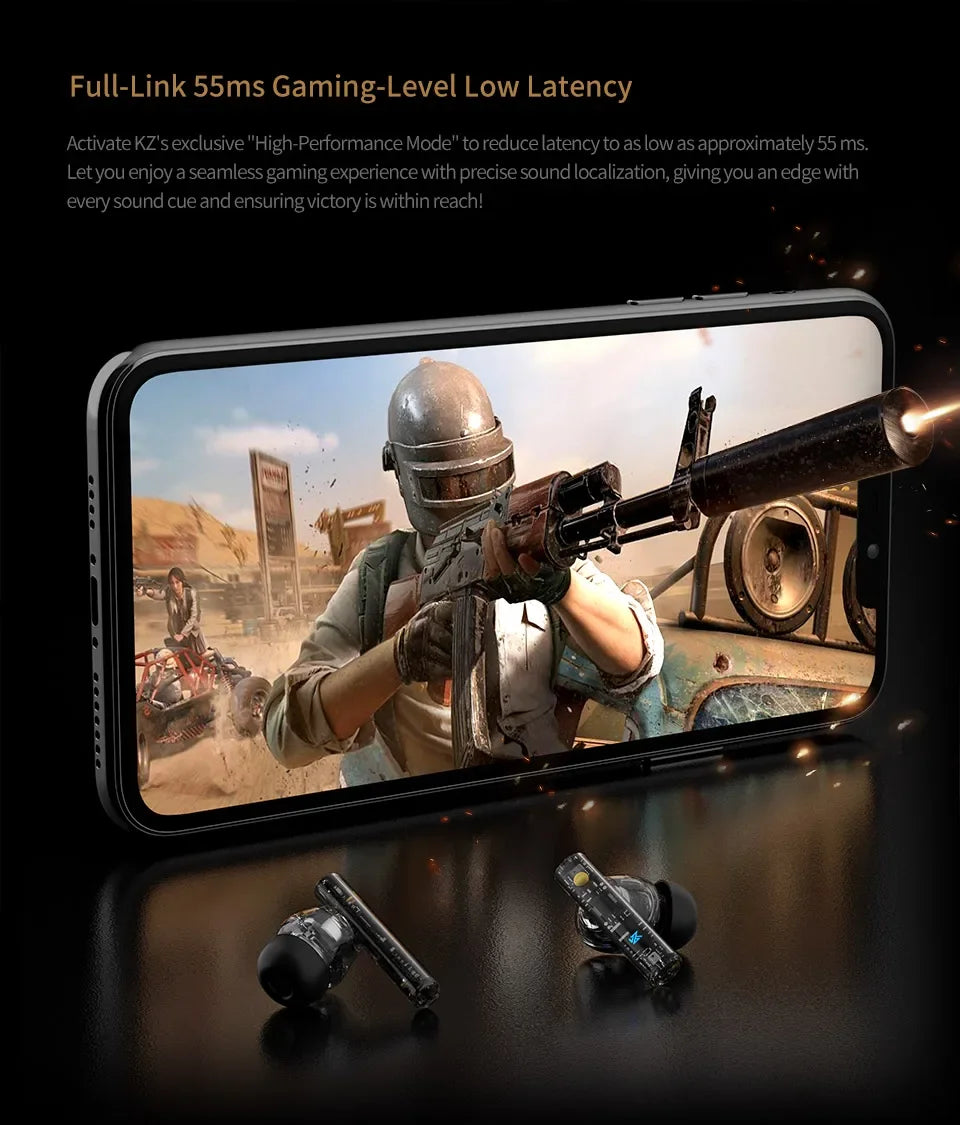 KZ Carol TWS Earphones – Hybrid ANC, 42H Battery, Low Latency