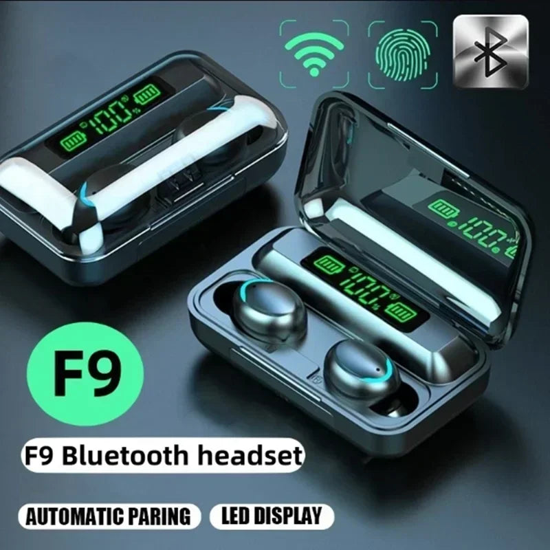 TWS F9-5 In-Ear Bluetooth Earphones – HiFi Stereo & Sports Fit