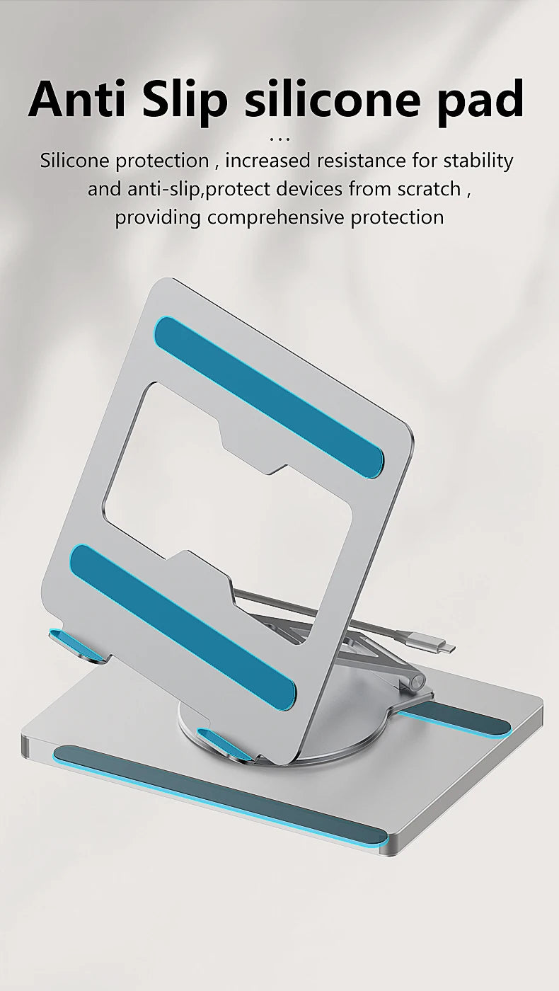 Blueendless 10-in-1 USB-C Laptop Stand Hub with HDMI, PD 100W & Ethernet