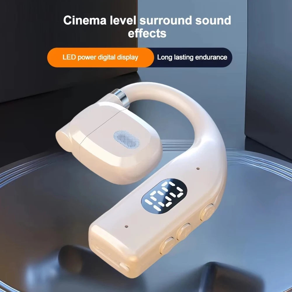 CUGUU Air Conduction Bluetooth 5.3 Headset – Open-Ear, 15H Battery, Rotatable Ear-Hook