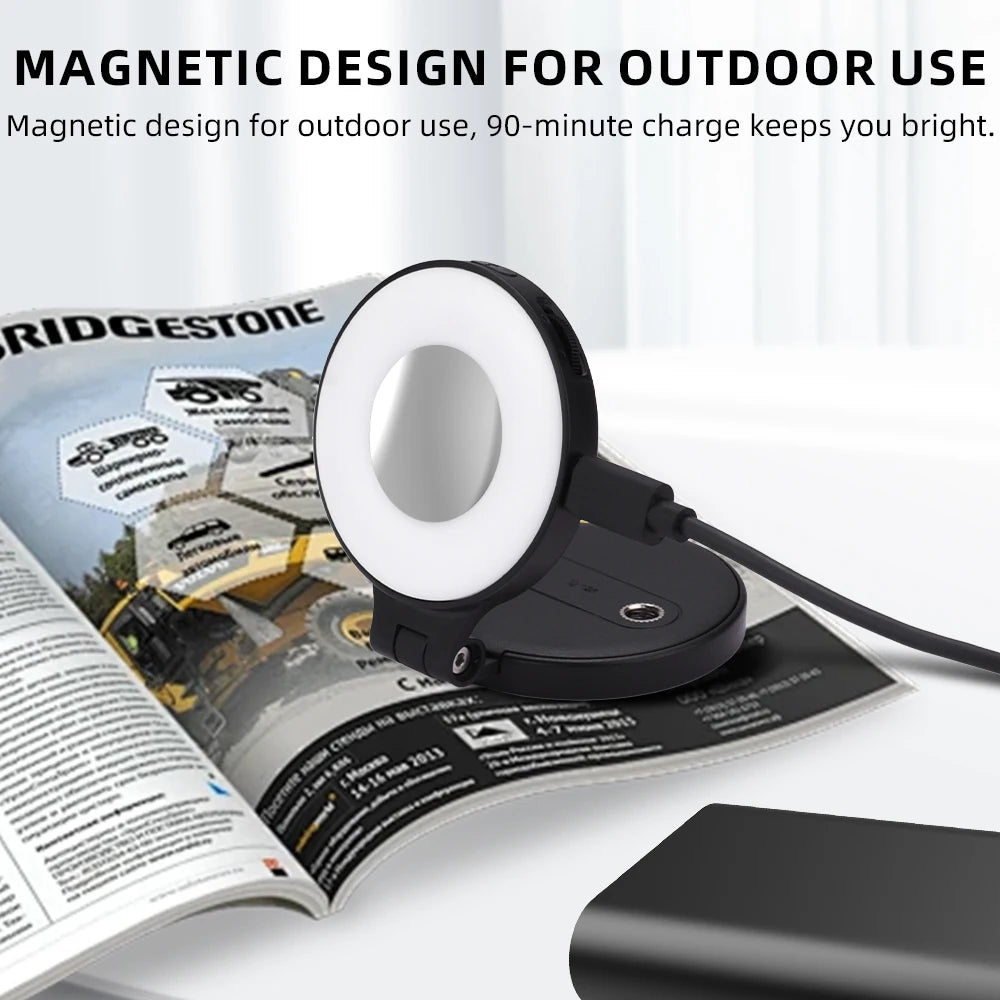 BRDRC Magsafe Magnetic Fill Light – Bi-Color LED Light & Phone Stand with Power Bank