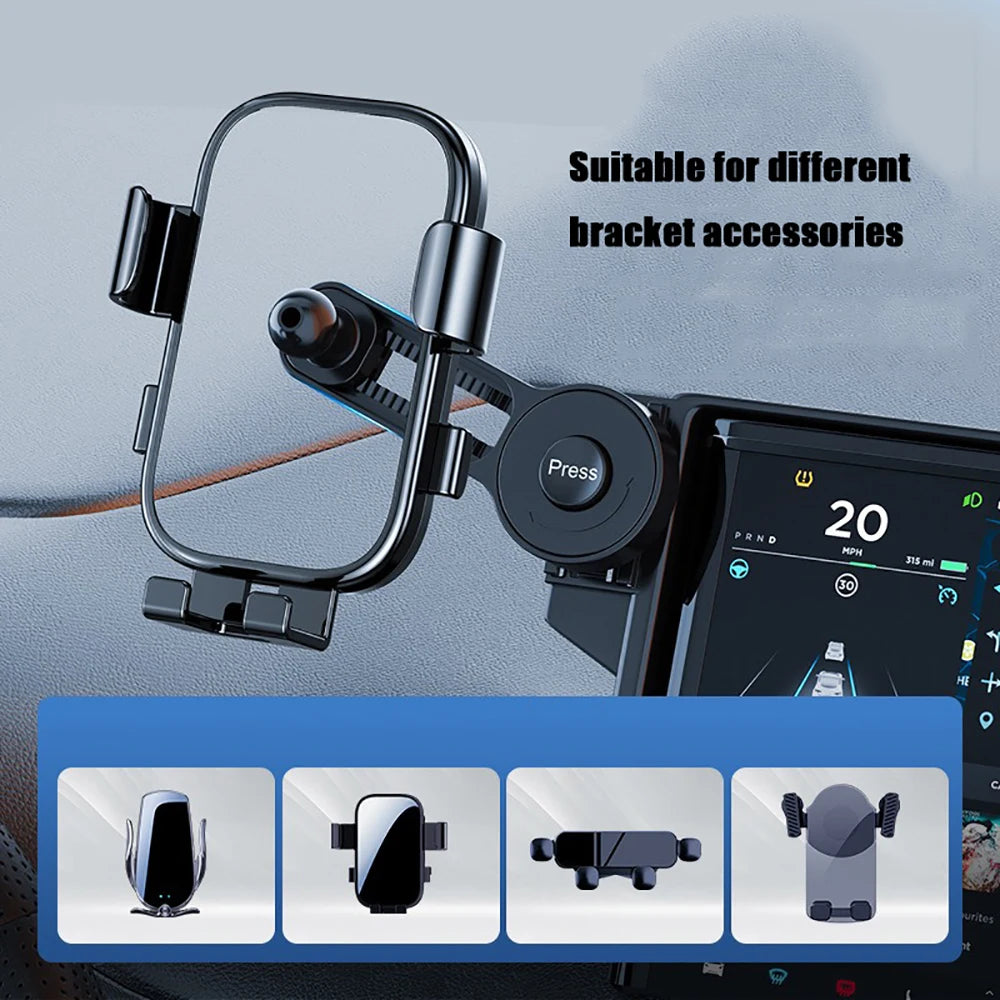 Adjustable Car Phone Mount – 360° Rotation, Retractable Arm & Universal Fit – car-accessory