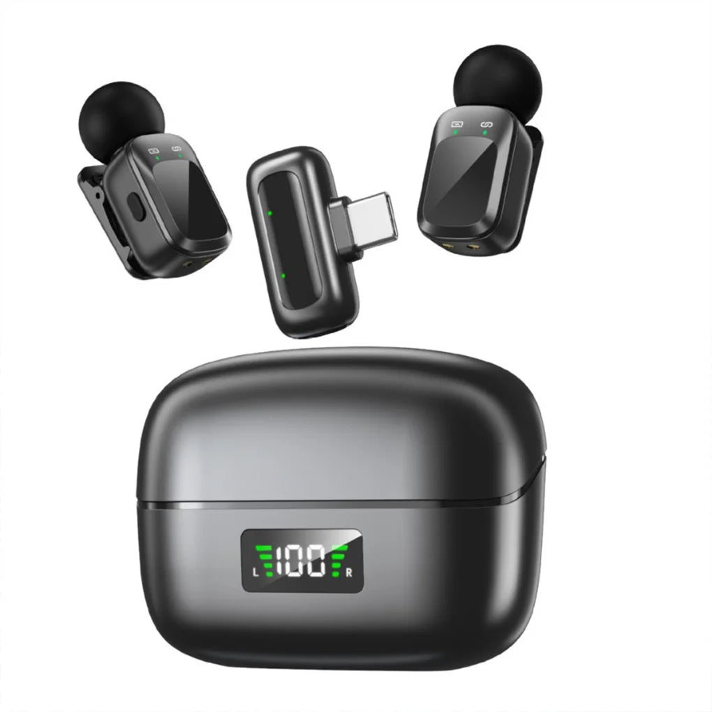 Wireless Magnetic Monitor & Lavalier Mic Kit for Vlogging & Streaming
