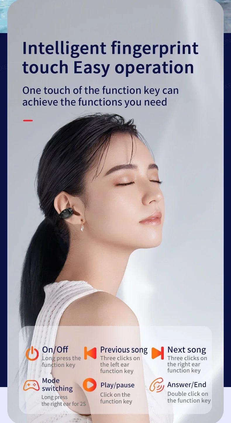 VIKEFON Bluetooth 5.3 Ear Hook Earbuds with Mic – audio-accessory