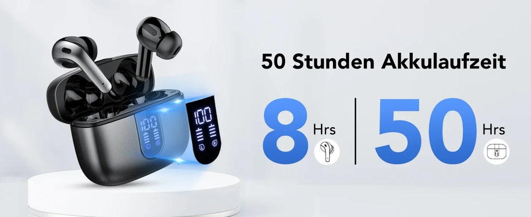 Funlarto Wireless Earbuds – 50H Playtime, Deep Bass, Waterproof