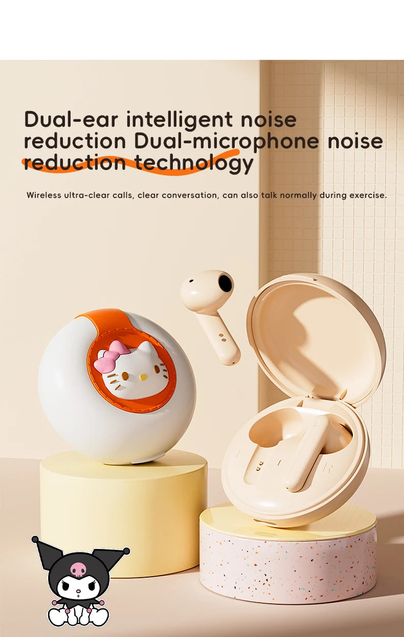 Hello Kitty Bluetooth 5.2 Earbuds – Cute, Wireless & Waterproof