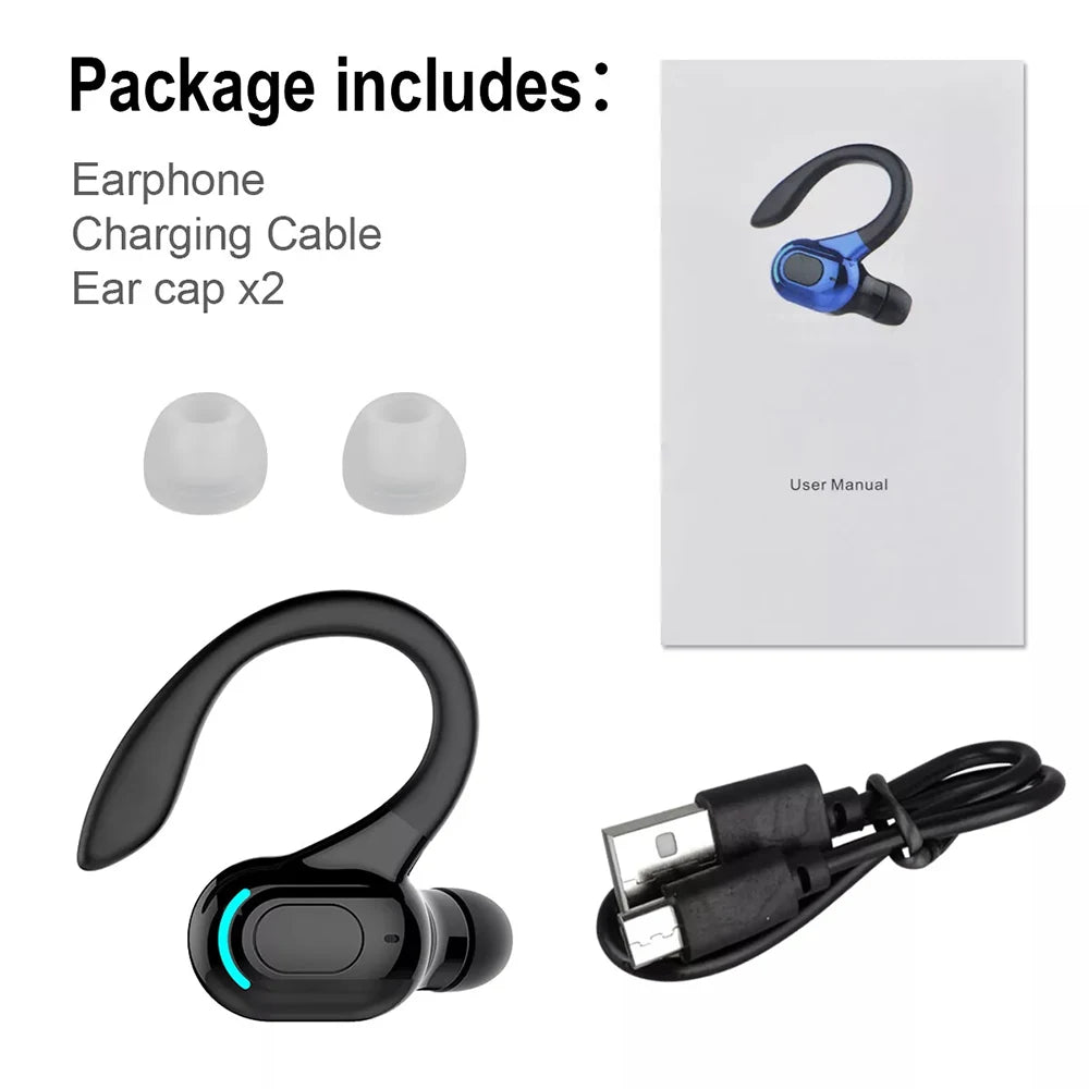 Virwir Bluetooth 5.2 Ear Hook Earbuds – ANC, HiFi Stereo, 60H