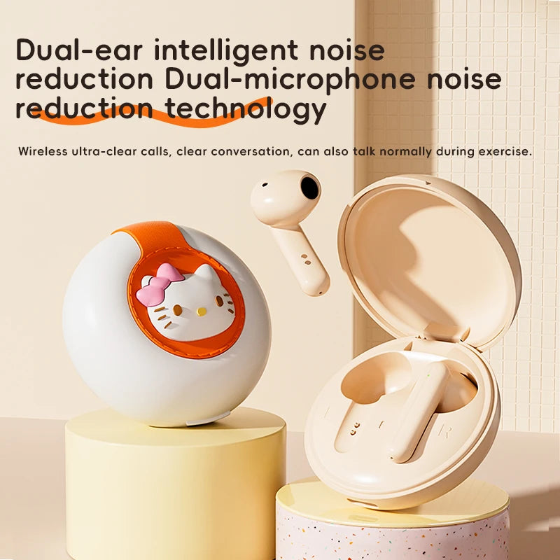 Hello Kitty Bluetooth 5.2 Earbuds – Cute, Wireless & Waterproof