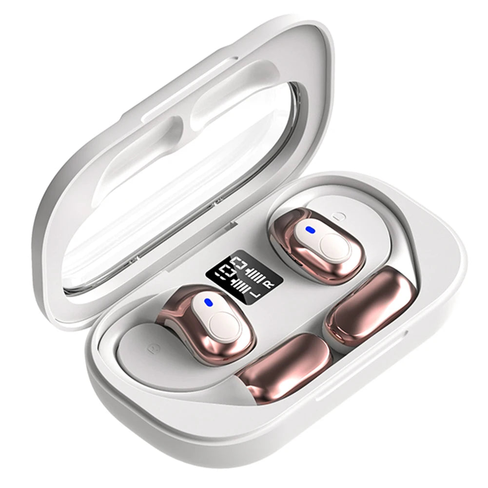 ALLOYSEED Bluetooth 5.4 Earhook Earbuds – 9D Sound, Sports