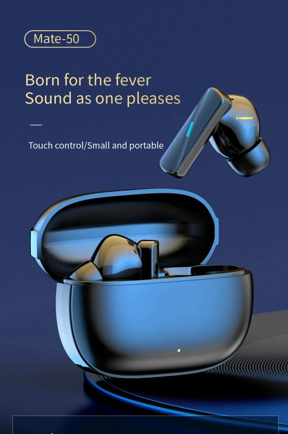 Bluetooth 5.3 Noise-Cancelling Earbuds – Waterproof & Wireless