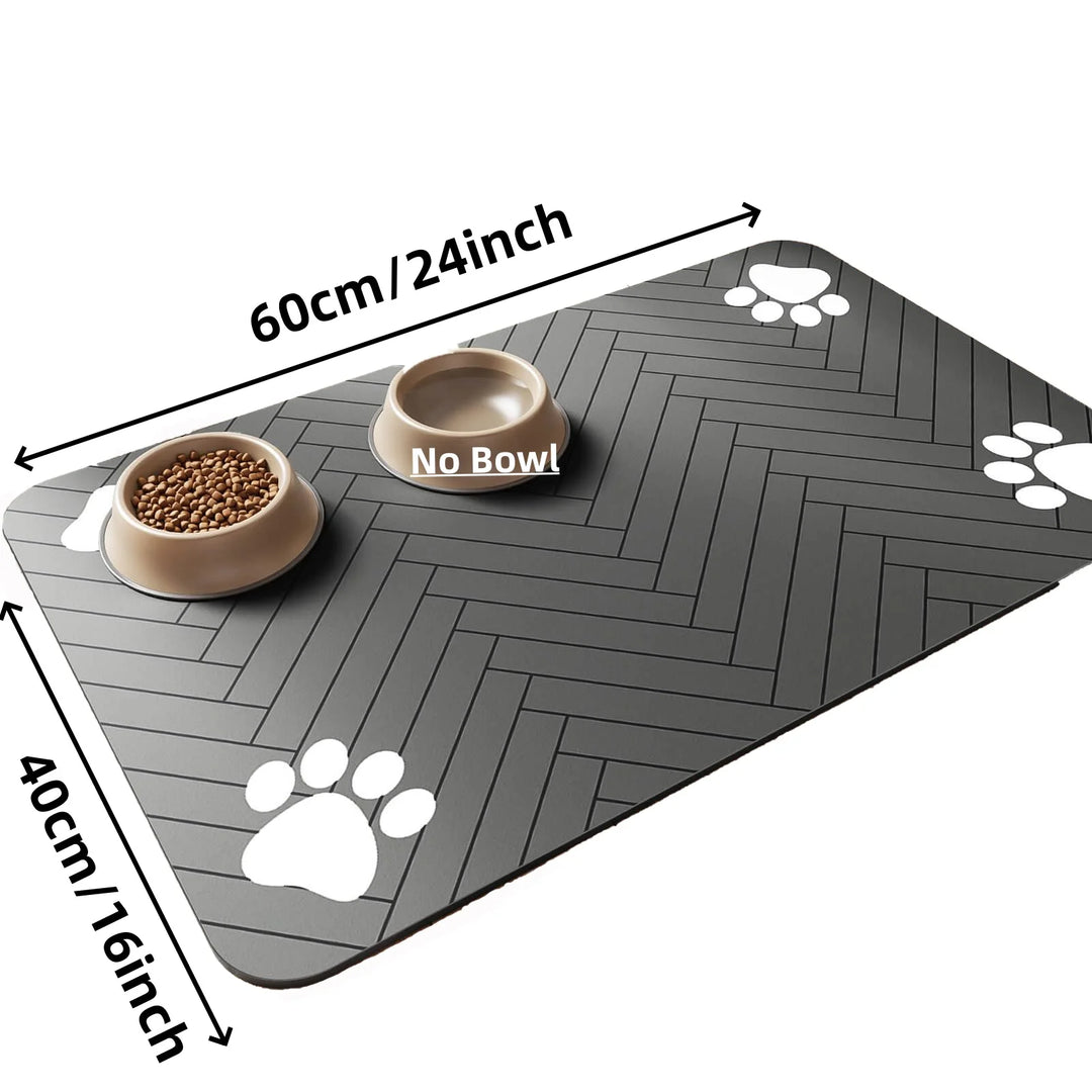 Pet Feeding Mat – Absorbent & Waterproof Dog & Cat Bowl Placemat