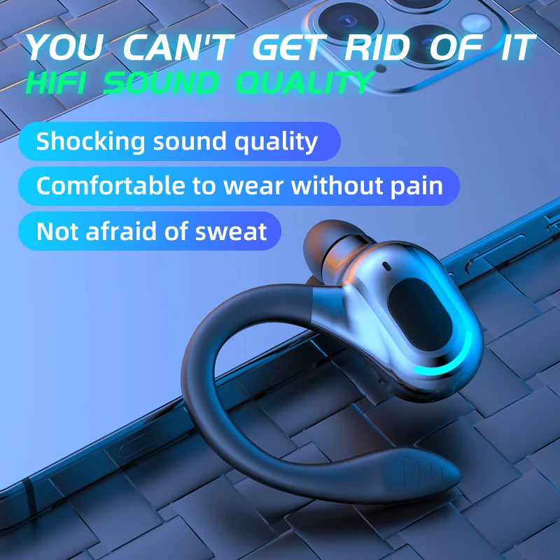 DISOUR M-F8 Bluetooth 5.2 Ear-Hook Headset | ANC & 20H Playtime
