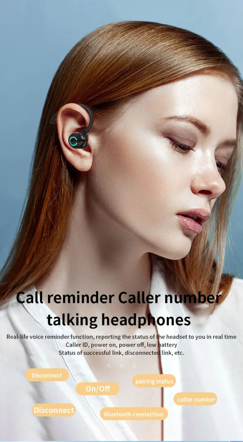Kebidumei Bluetooth 5.2 Ear Hook Headphone | ANC & Waterproof