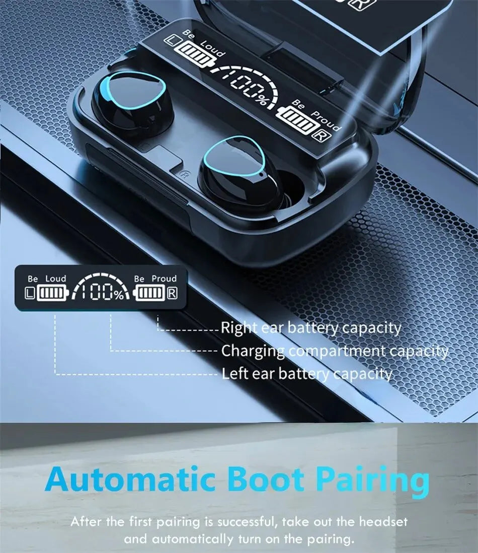 TWS Bluetooth In-Ear Earphones – Hi-Fi 3D Sound, Low Latency, Long Battery Life