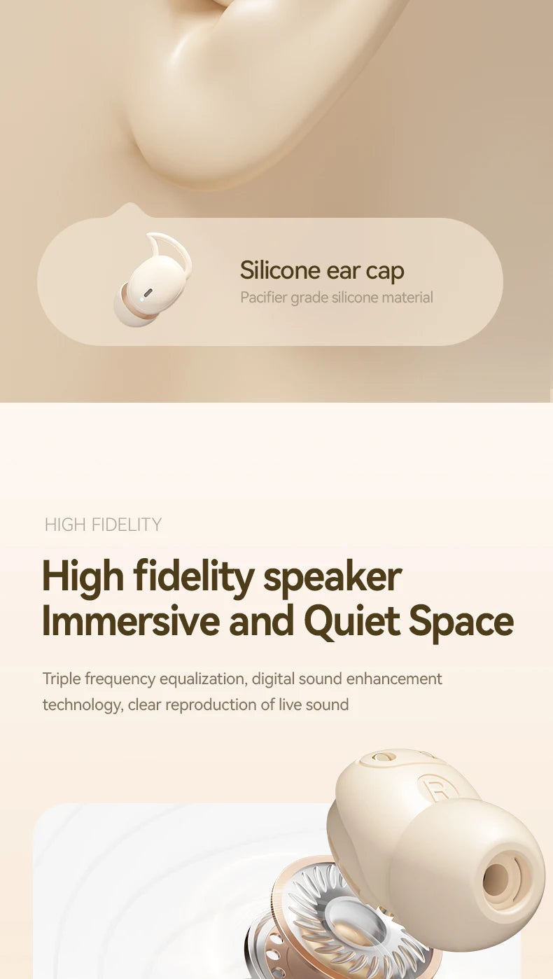 EKEAI Bone Conduction Sleep Earphones – ANC, Bluetooth 5.3