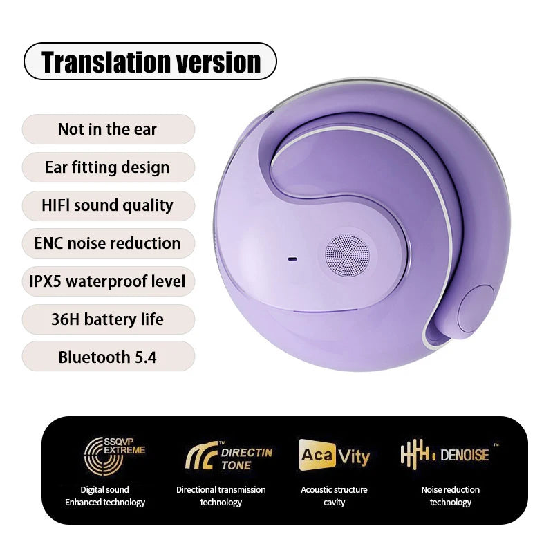 JIYUE Bluetooth 5.3 Translation Earbuds – ANC, IPX5, HiFi Sound