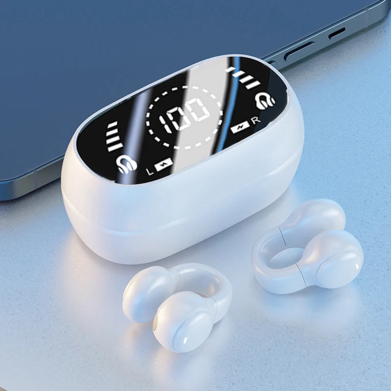HUOMTONG Wireless Ear Clip Headphones – ANC, Sports, Gaming