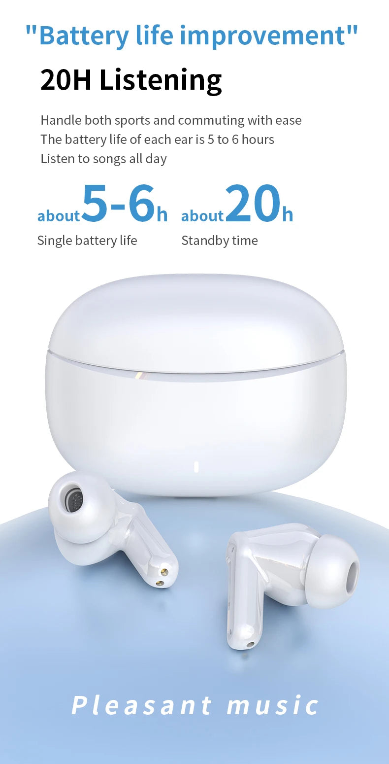 DAIDAN Bluetooth 5.3 TWS Earphones | Waterproof In-Ear with Mic