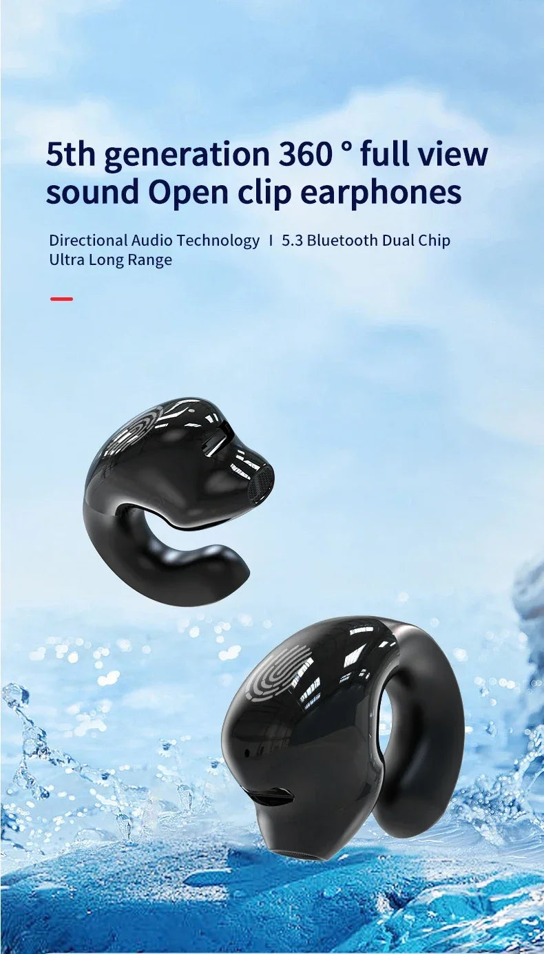 VIKEFON Bluetooth 5.3 Ear Hook Earbuds with Mic – audio-accessory