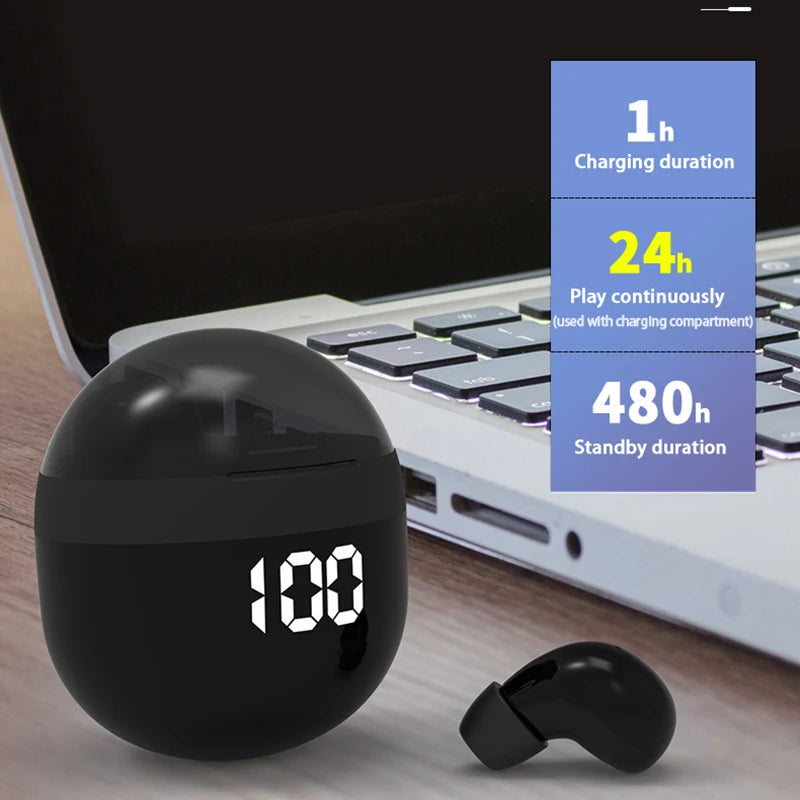 OLOEY Mini TWS Earphones – Bluetooth 5.3, ANC, 24H Battery