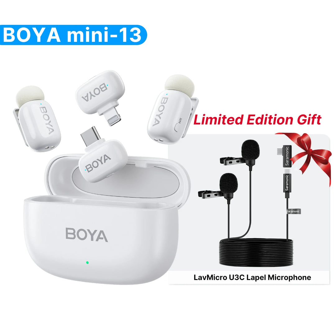 BOYA Mini Wireless Lavalier Mic | iPhone 15/Android/Camera