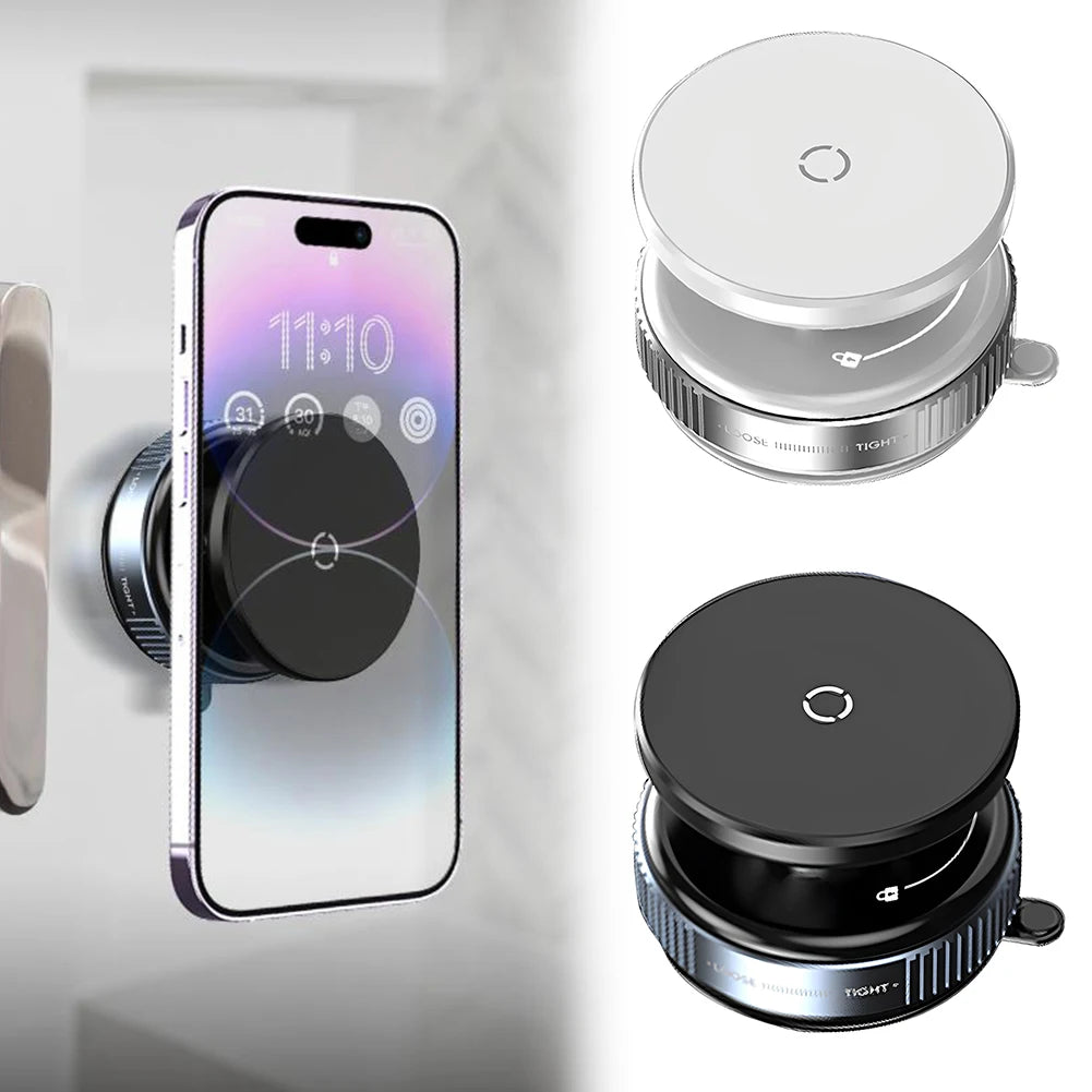Magnetic Vacuum Car Phone Holder – 360° Dashboard Mount for iPhone & Android