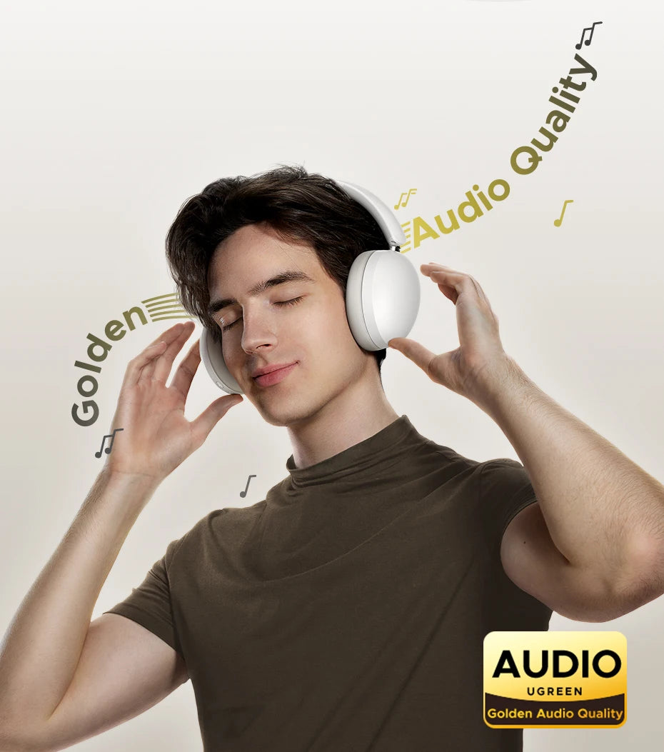 UGREEN Wireless + Wired Headphones – 80 H Battery & Dual Mode