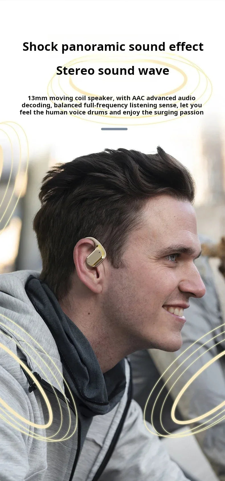 Sony Open-Ear Wireless Earphones – Lightweight, Surround Sound