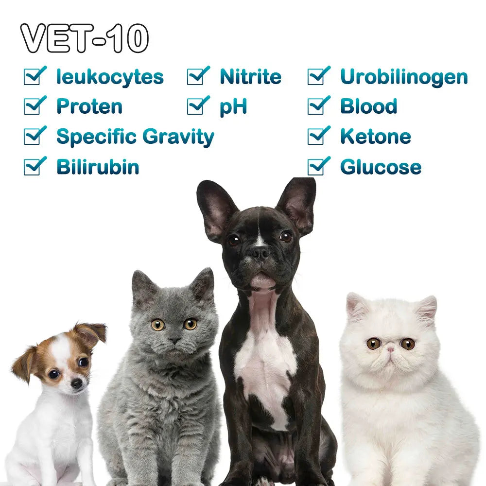Pet Urine Test Strips – 10 Parameter Dog & Cat Health Check