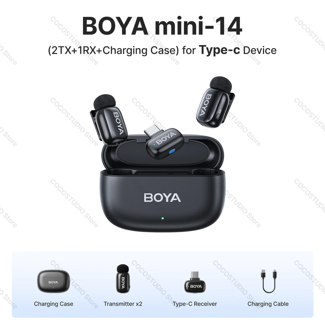BOYA Mini Wireless Lavalier Mic | iPhone 15/Android/Camera