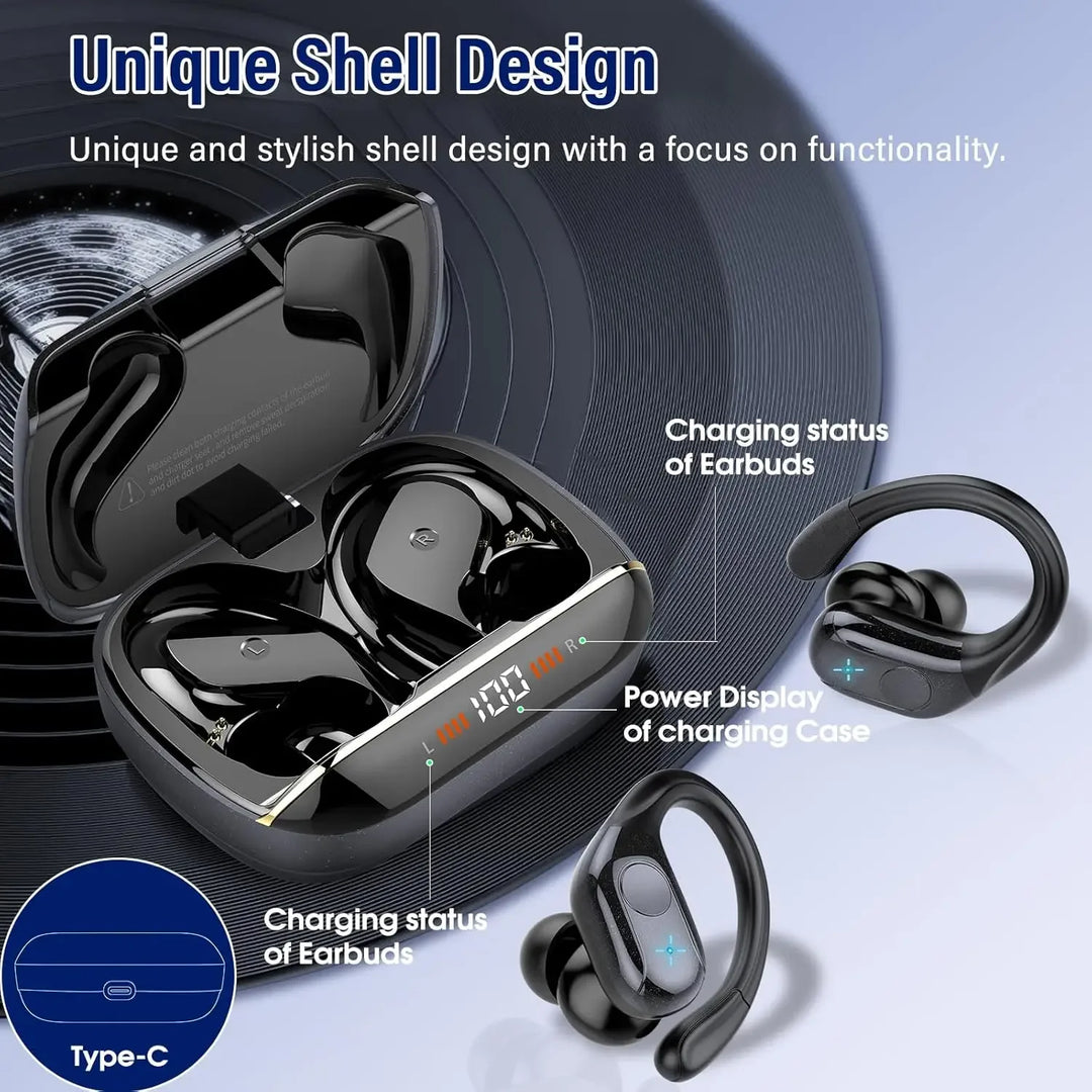 GDLYL TWS Bluetooth Ear Hook Earphones with 75H Battery – audio-accessory