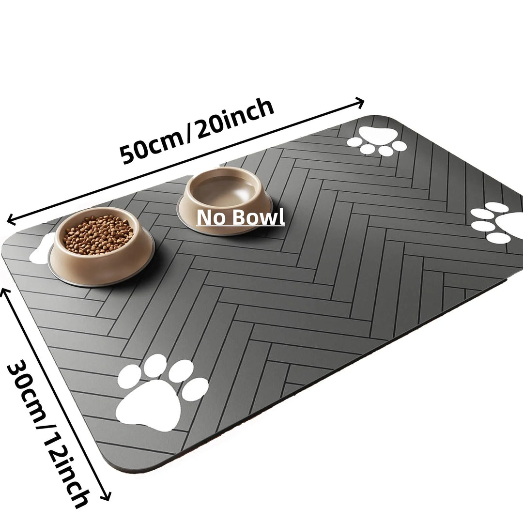 Pet Feeding Mat – Absorbent & Waterproof Dog & Cat Bowl Placemat