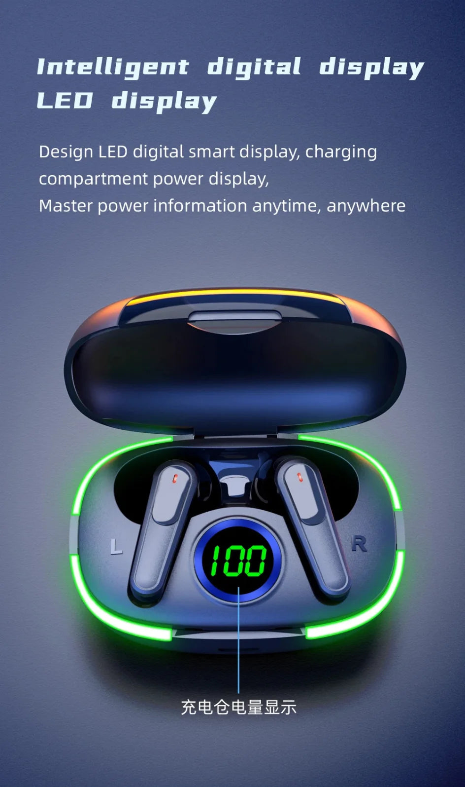 Bluetooth 5.1 ANC Earbuds – Waterproof Gaming & Music